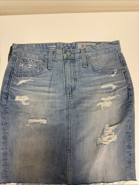 Ag Adriano Goldschmied Light Blue Distressed Men’s Jeans